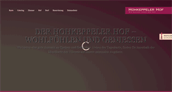 Desktop Screenshot of hohkeppeler-hof.de